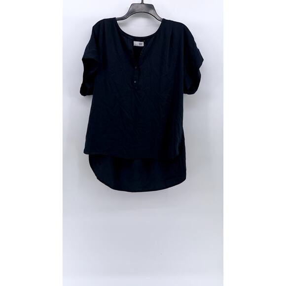 CARGO CREW Women's Navy Solid Half-Button Short Sleeve Uniform Shirt SZ 14(US10) - Picture 1 of 12